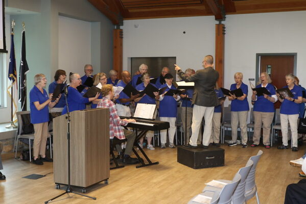 Weaverville Memorial Day Observance Chuck, Eric, and the Asheville Senior Chorus performing.