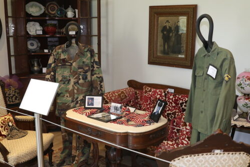 A photo of memorabilia for the Weaverville Memorial Day Observance 2025
