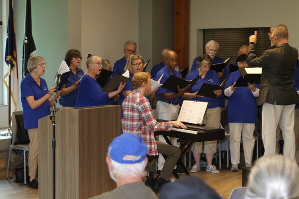 Weaverville Memorial Day Observance Chuck, Eric, and the Asheville Senior Chorus performing.