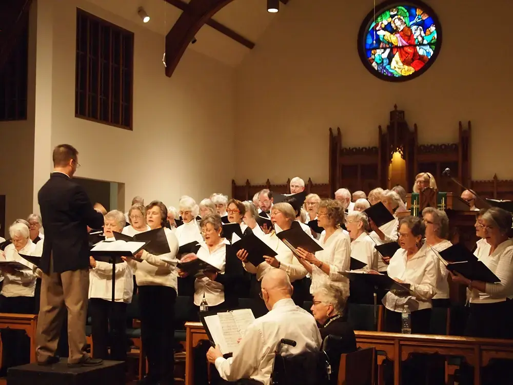 The Choir during a concert.